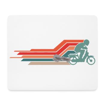  50cc Mofa Mofaroller Moped Mofafahrer Vintage - Mousepad (Querformat) - Weiß - Vorne