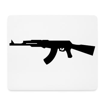 Gewehr - Mousepad (Querformat) - Weiß - Vorne