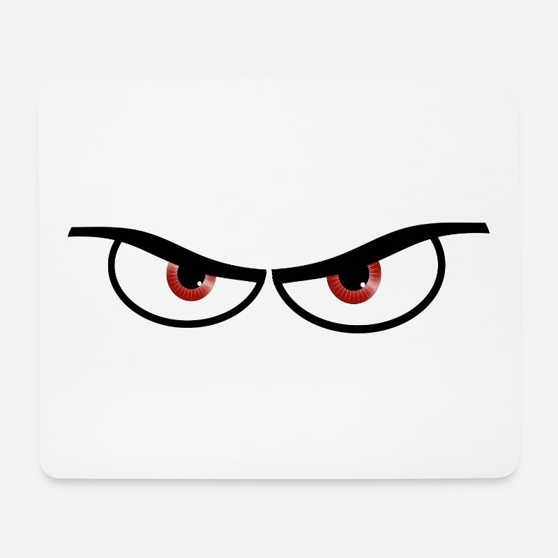 Böse Augen - Geschenk Idee - Mousepad (Querformat) - Weiß