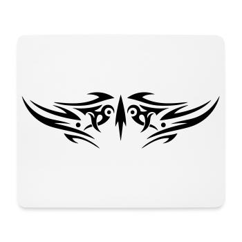 Large jagged Tribal Tattoo ornament. - Mouse Pad (horizontal) - white - Front