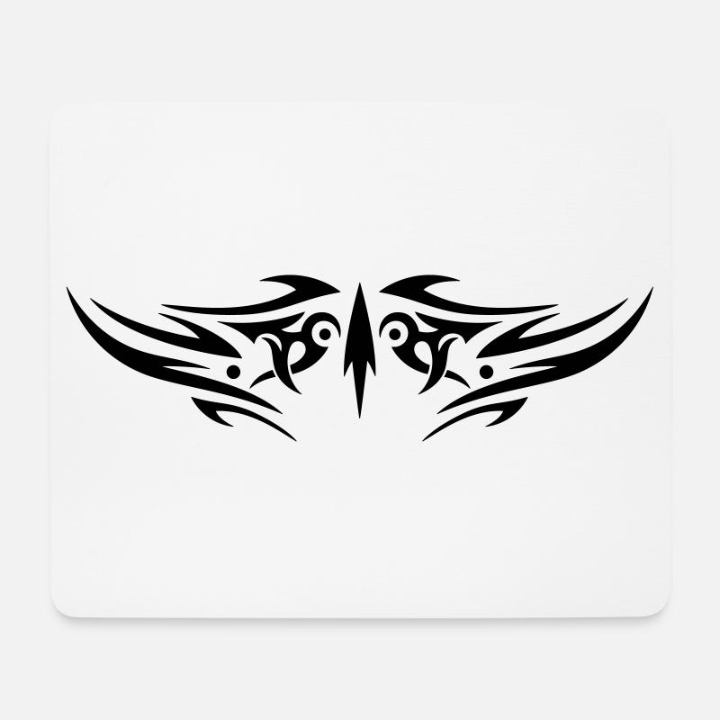 Zackiges Tribal Tattoo Ornament - Mousepad (Querformat) - Weiß