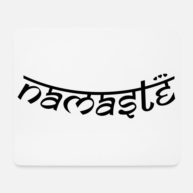OM NAMASTE BOW - Mouse Pad (horizontal) - white