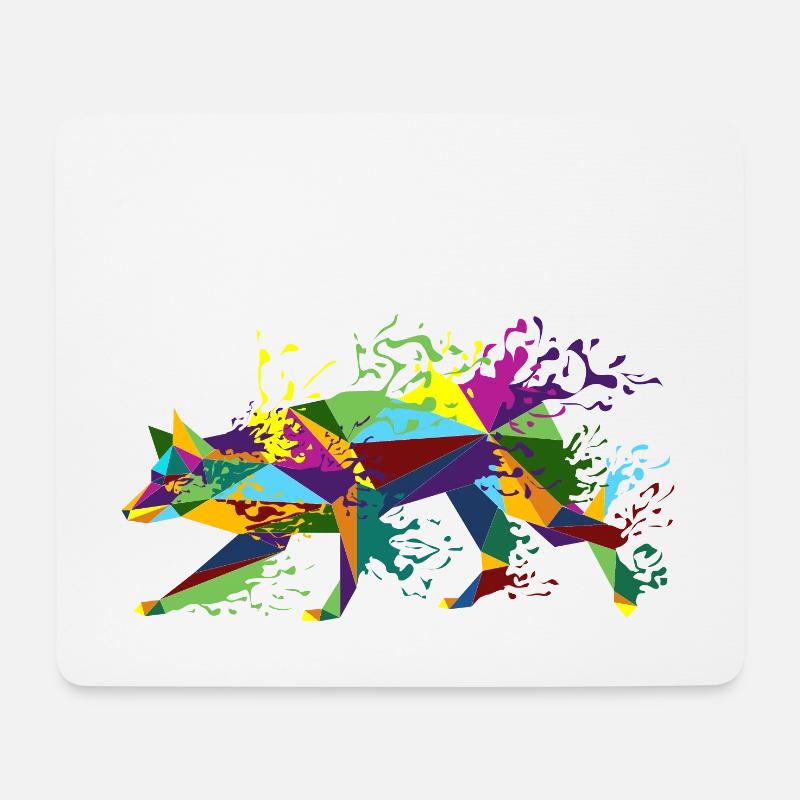 Splashing Border Collie - Mousepad (Querformat) - Weiß