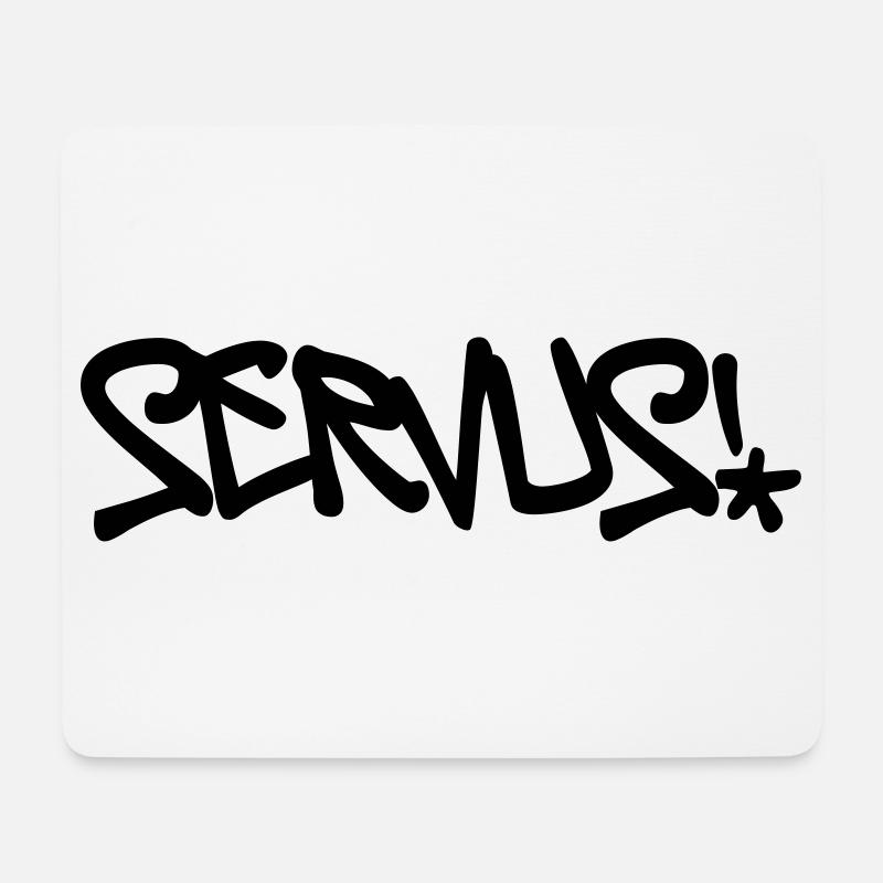Servus, Gruß, Dialekt, bayrisch, Bayern - Mousepad (Querformat) - Weiß