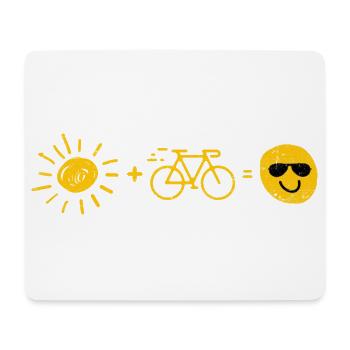 Sun and bicycle - Mouse Pad (horizontal) - white - Front
