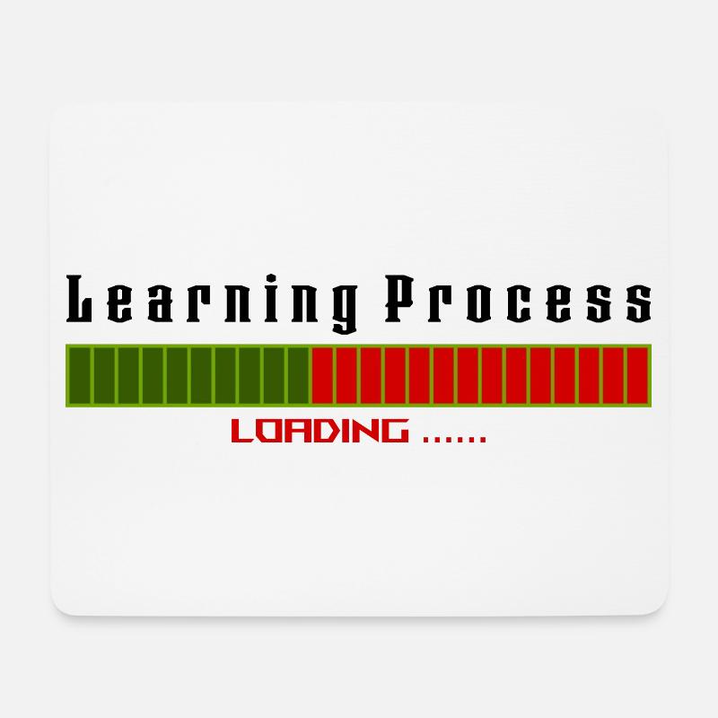Learning Process Loading white shirt - Mouse Pad (horizontal) - white
