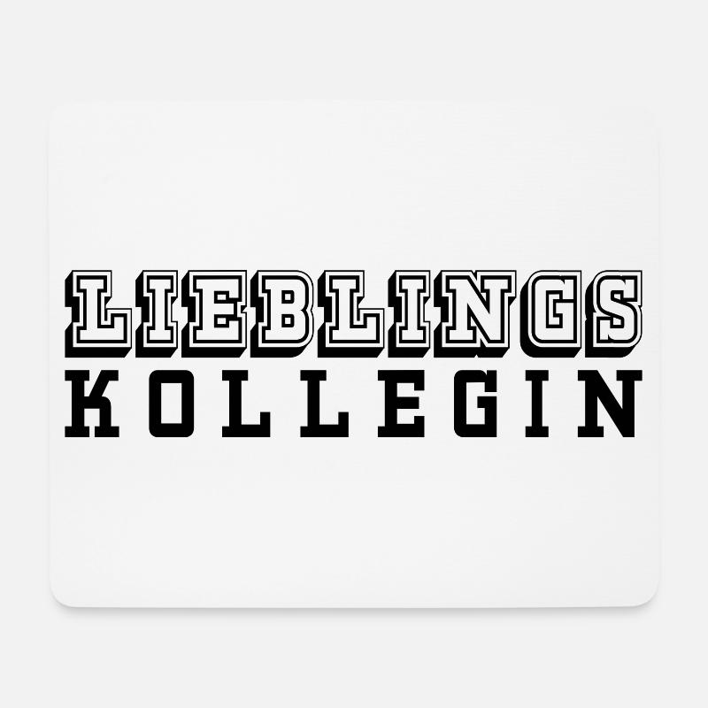 Lieblingskollegin Tshirt black - Mousepad (Querformat) - Weiß