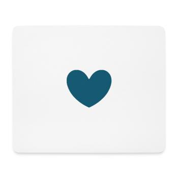 Cœur bleu avec flèche cadeau de la Saint-Valentin - Tapis de souris (format paysage) - blanc - Devant