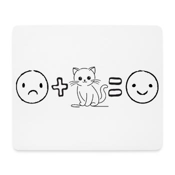 Life is better with cats - Mouse Pad (horizontal) - white - Front