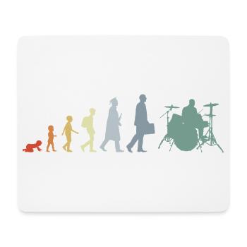 Évolution du batteur - Tapis de souris (format paysage) - blanc - Devant