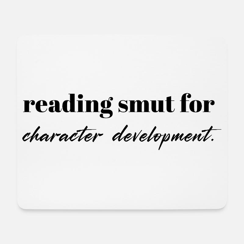 Reading Smut – BookTok Quote Design - Mousepad (Querformat) - Weiß