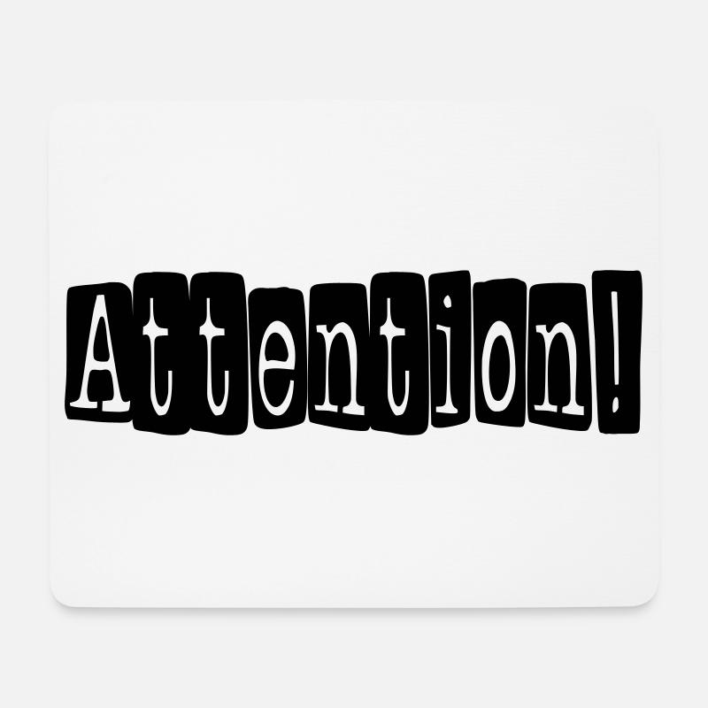 attention - Mouse Pad (horizontal) - white