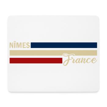 France - Nimes - Frankreich - Flagge - Streifen - Mousepad (Querformat) - Weiß - Vorne