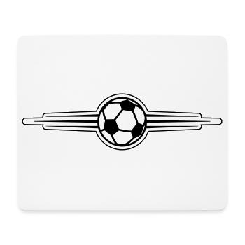 Fussball Symbol Linie - Mousepad (Querformat) - Weiß - Vorne