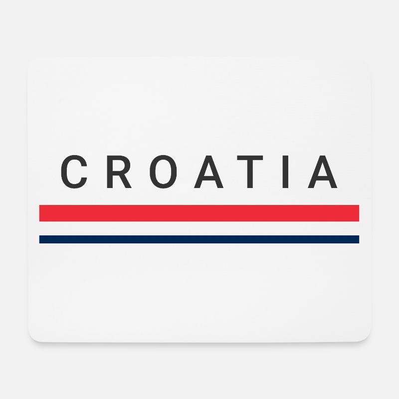 Croatia Lines - Mouse Pad (horizontal) - white
