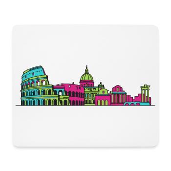 Rome City Skyline Colosseum Modern Line Art - Mouse Pad (horizontal) - white - Front