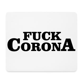 FUCK CORONA - Tapis de souris (format paysage) - blanc - Devant