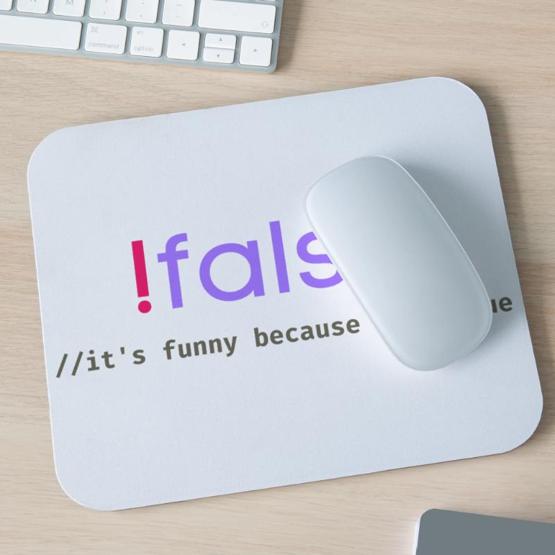 Ifalse Funny Coder Programmierungswortspiel Mousepad (Querformat)