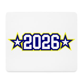 2026 Jahr - Mousepad (Querformat) - Weiß - Vorne