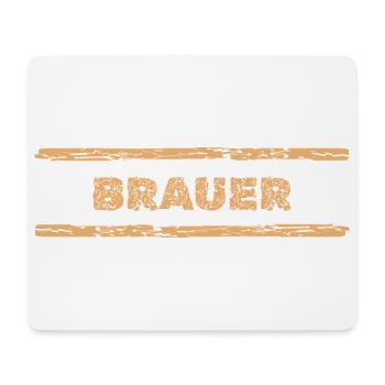 Brauer als Job - Mousepad (Querformat) - Weiß - Vorne