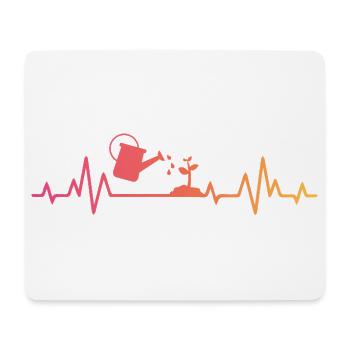 Sunset Heartbeat Gärtner Pflanzkübel - Mousepad (Querformat) - Weiß - Vorne