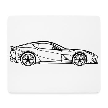 812 Line Silhouette – V12 Performance Art - Mousepad (Querformat) - Weiß - Vorne