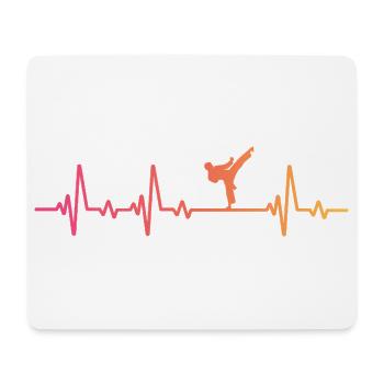 Taekwondo Sonnenuntergang Taekwondo Herzschlag - Mousepad (Querformat) - Weiß - Vorne