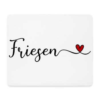Friesen mit Herz - Mousepad (Querformat) - Weiß - Vorne