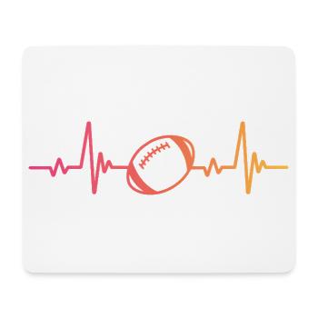 Rugby Sunset Heartbeat Rugby Rugby Man - Mouse Pad (horizontal) - white - Front