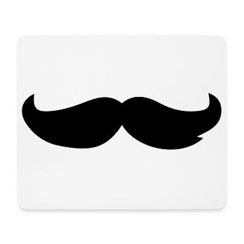 Bart Schnurrbart - Mousepad (Querformat) - Weiß - Vorne