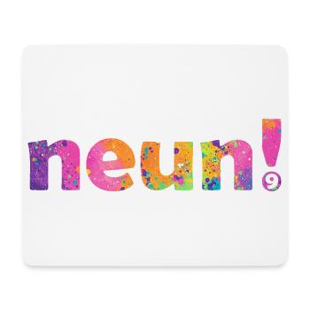 NEUN 9 JAHRE 9. GEBURTSTAG - Mousepad (Querformat) - Weiß - Vorne