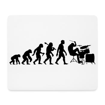 Schlagzeuger Evolution Schlagzeug für Männer Jungs - Mousepad (Querformat) - Weiß - Vorne