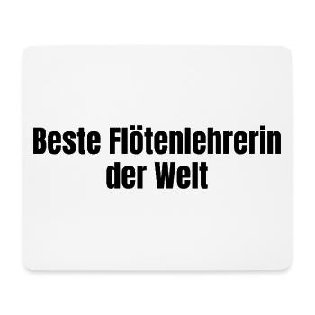 Beste Flötenlehrerin der Welt Flöte Geschenk - Mousepad (Querformat) - Weiß - Vorne