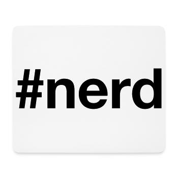 Nerd Hashtag Gamer - Mousepad (Querformat) - Weiß - Vorne