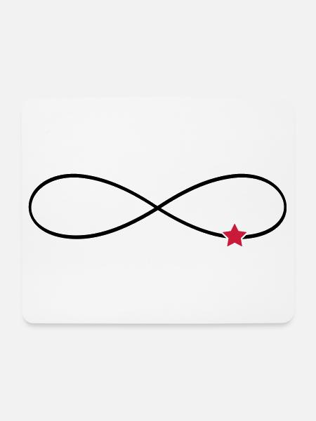 Unendlichkeitszeichen Stern Glück unendlich - Mousepad (Querformat) - Weiß