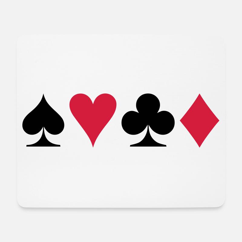 Poker (V) - Mousepad (Querformat) - Weiß