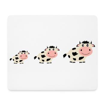 Bande dessinée Vaches Vaches - Tapis de souris (format paysage) - blanc - Devant