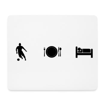 Design Thème Sport et Repas - Tapis de souris (format paysage) - blanc - Devant