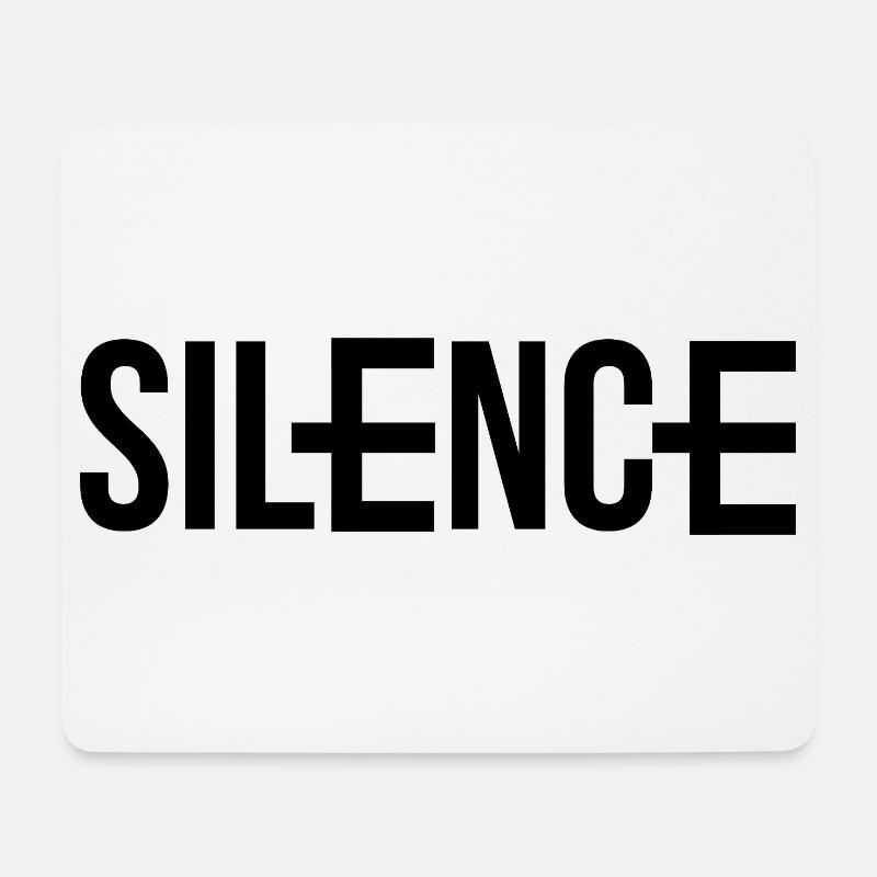Silence aber nicht Still - Mousepad (Querformat) - Weiß