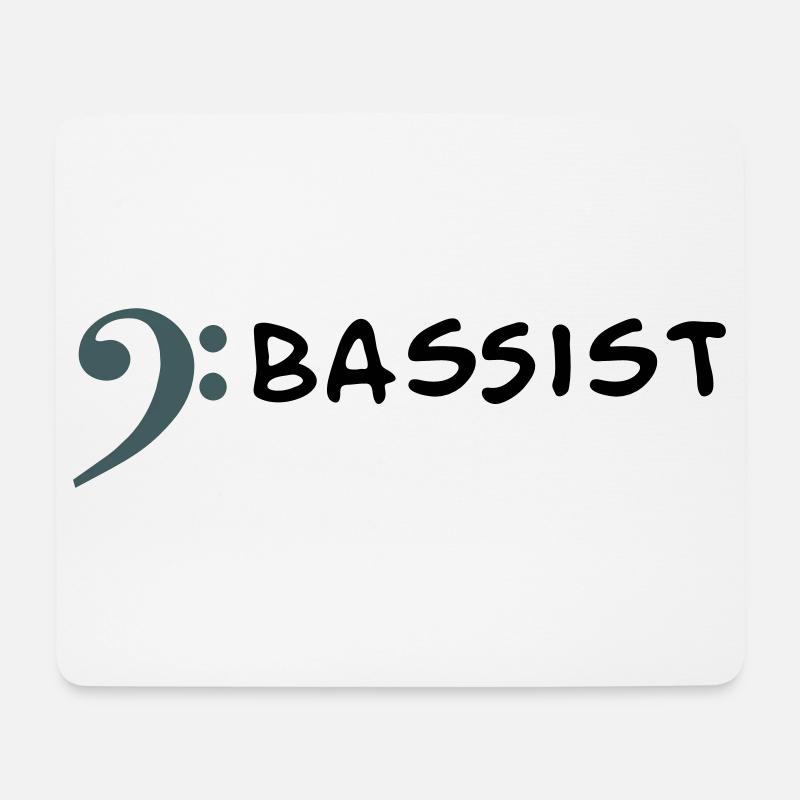 Ich spiele Bass - Ich bin Bassist - Mousepad (Querformat) - Weiß