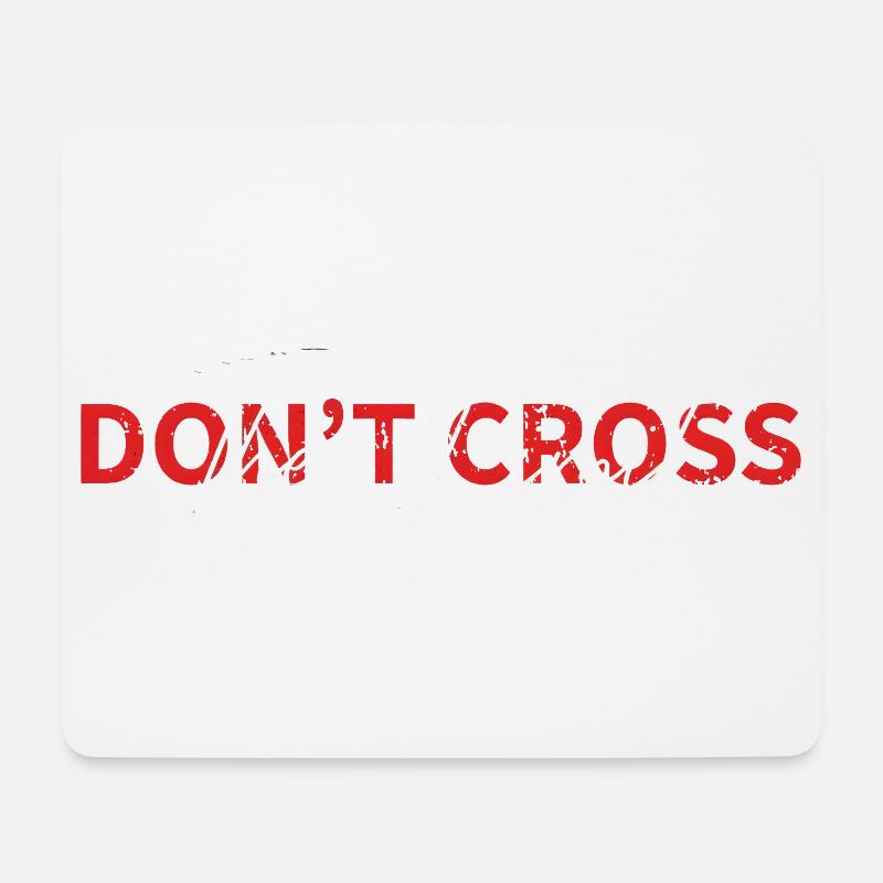 Überschreite nicht die Grenze - Mousepad (Querformat) - Weiß