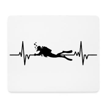 Diver - Heartbeat - Mousepad (Querformat) - Weiß - Vorne
