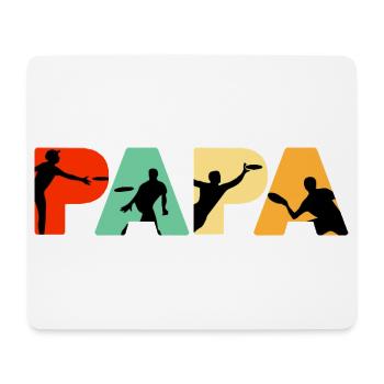 Papa Frisbee Player Ultimate Flying Disc Dad - Tapis de souris (format paysage) - blanc - Devant