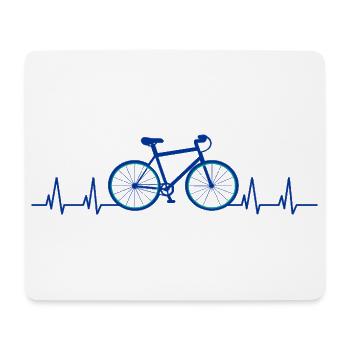Fahrrad Herzschlag Mountainbike - Mousepad (Querformat) - Weiß - Vorne