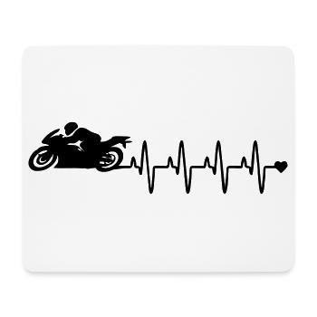 motorcycle - Mouse Pad (horizontal) - white - Front