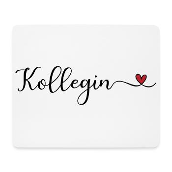 Kollegin mit Herz - Mousepad (Querformat) - Weiß - Vorne