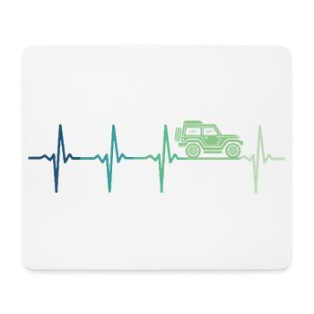 Offroad-4x4 Offroad-Geländefahrzeug - Mousepad (Querformat) - Weiß - Vorne