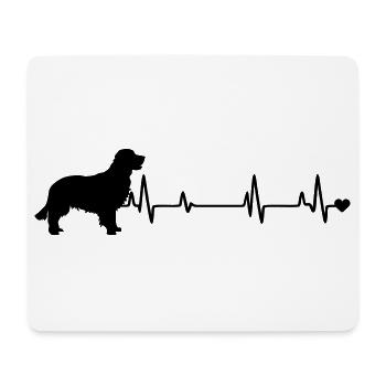 Chien - Tapis de souris (format paysage) - blanc - Devant