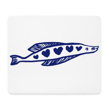 HERZFISCH - Mousepad (Querformat) - Weiß - Vorne