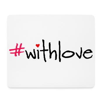 Hashtag Chemise Cœur Amour Dit - Tapis de souris (format paysage) - blanc - Devant